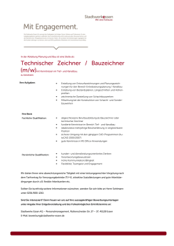 Technischer Zeichner/Bauzeichner