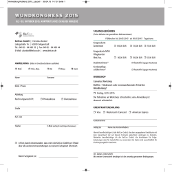 WUNDKONGRESS 2015 - Wundkongress in Koblenz
