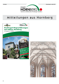 Amtliches Nachrichtenblatt Hornberg Nr. 12 vom 26.03.2015
