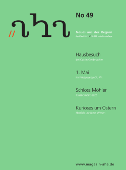 Hausbesuch 1. Mai Schloss M&ouml;hler Kurioses um - aha