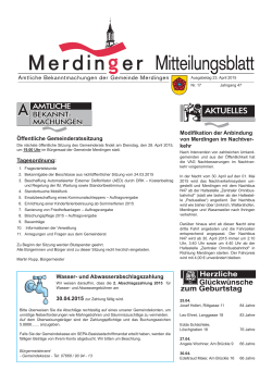 Ausgabe 17 - Gemeinde Merdingen