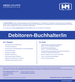 Debitoren-Buchhalter/in - Hess