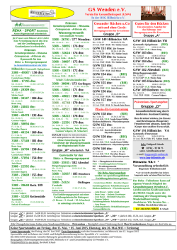 HSG-GSW Kurse Sommer 2015.2 - HSG