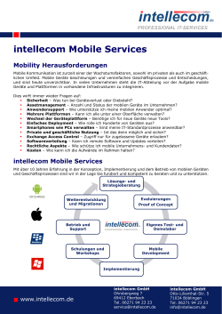 Steckbrief Mobile Services