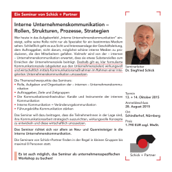 Interne Unternehmenskommunikation &ndash; Rollen, Strukturen
