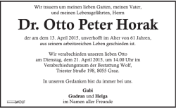 Dr. Otto Peter Horak