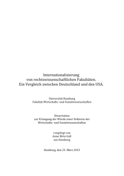 Dokument 1 - E-Dissertationen der UHH