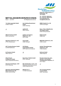 MITGLIEDERVERZEICHNIS - Deutsches Tiefkühlinstitut eV