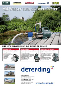Mit Wasser zum schönen Garten