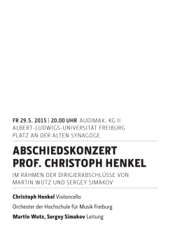 Programm - Hochschule für Musik Freiburg
