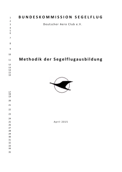 Methodik der Segelflugausbildung (Stand 04/2015)