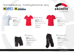 Teambekleidung - Frühling & Sommer 2015