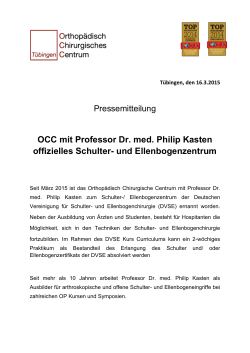 OCC mit Professor Dr. med. Philip Kasten