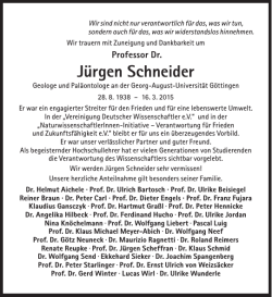 in memoriam prof. dr. jürgen schneider