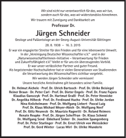 in memoriam prof. dr. j&uuml;rgen schneider