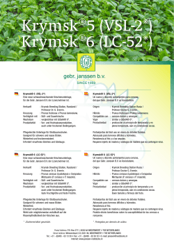 Krymsk®5 (VSL-2*) Krymsk®6 (LC-52*)