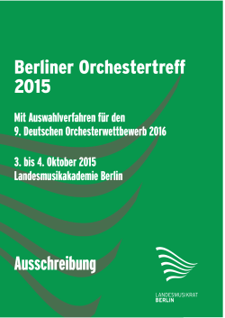 Ausschreibung 2015 - Landesmusikrat Berlin e.V.