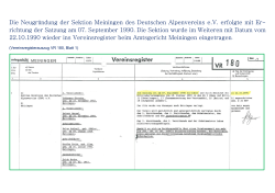 Registerauszug - DAV Sektion Meiningen