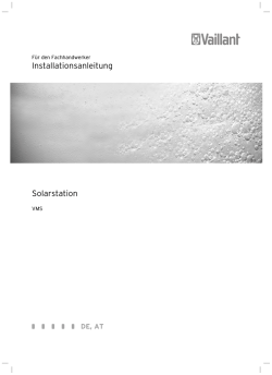 Installationsanleitung Solarladestation VMS Gerätetyp