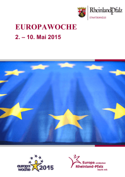Programm Europawoche 2015 - Landesvertretung Rheinland