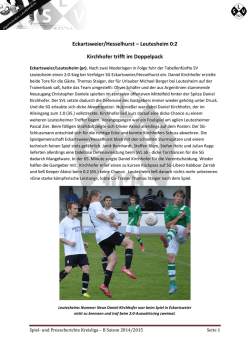 Eckartsweier/Hesselhurst &ndash; Leutesheim 0:2