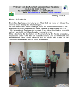 Sparkassenspende - Grundschule Runding
