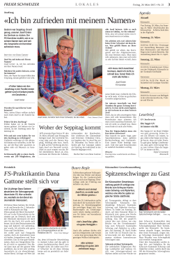 Freier Schweizer, Ausgabe 22, 20.03.2015 (Titelseite)