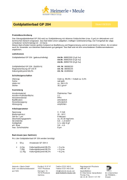 Goldplattierbad GP 204 - Heimerle + Meule GmbH