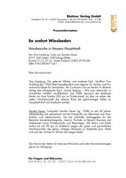 PR-Text Über die Autorinnen von So wohnt Wiesbaden