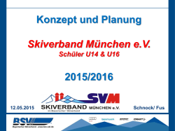 Konzept und Planung Skiverband München e.V. 2015/2016