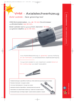 SAV - Solid carbide face grooving