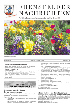 Ebensfelder Nachrichten vom 24.04.2015 KW 17