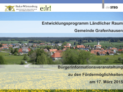 Entwicklungsprogramm Ländlicher Raum Gemeinde Grafenhausen