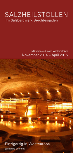 Weihnachtsaktion 2014 - Salzheilstollen Berchtesgaden