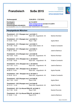 Französisch SoSe 2015