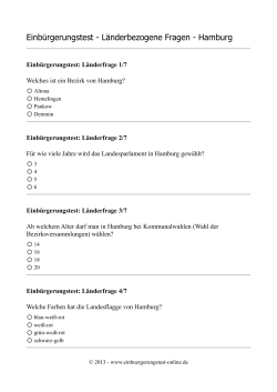 Einb&uuml;rgerungstest - L&auml;nderbezogene Fragen