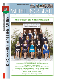 Mitteilungsblatt Nr. 23/2015 - Gemeinde Kirchberg an der Murr