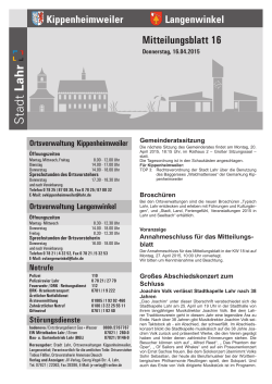 Mitteilungsblatt Kippenheimweiler/Langenwinkel 16/2015