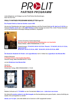 aktueller PPP-Newsletter - Prolit Verlagsauslieferung GmbH