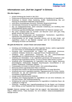 Infoblatt Dorf der Jugend