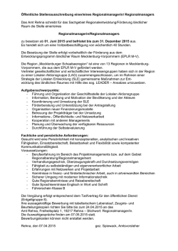 STELLENAUSSCHREIBUNG