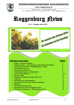 Roggenburg News 02/2015