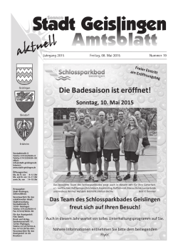Amtsblatt Geislingen KW19