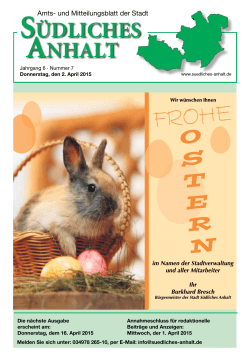 Amtsblatt Nr.7 - Stadt Südliches Anhalt