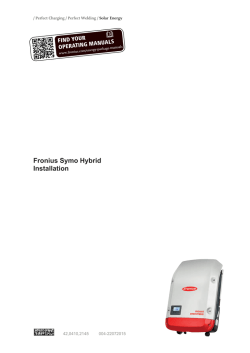 Installationshilfe Fronius Symo Hybrid