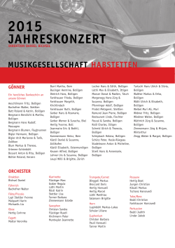 JAHRESKONZERT - Musikgesellschaft Habstetten