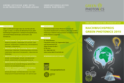 Flyer Nachwuchspreis Green Photonics 2015