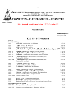 Preisliste - Kühnl & Hoyer Musikinstrumentenfabrik GmbH