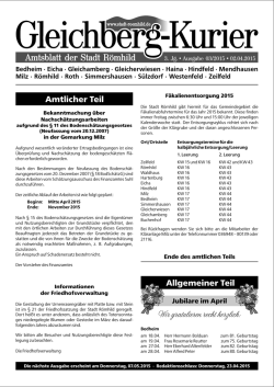 Gleichberg-Kurier 3/2015