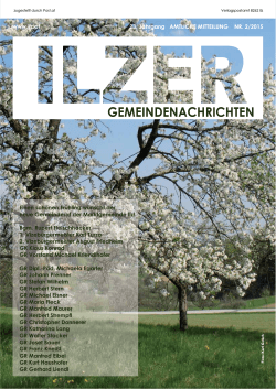 Ilzer Gemeindenachrichten, April 2015